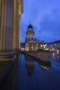 Konzerthaus Berlin and French Cathedral in Berlin at dusk Royalty Free Stock Photo